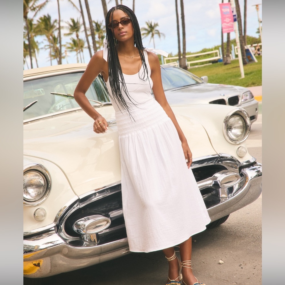 Gauze maxi skirt
